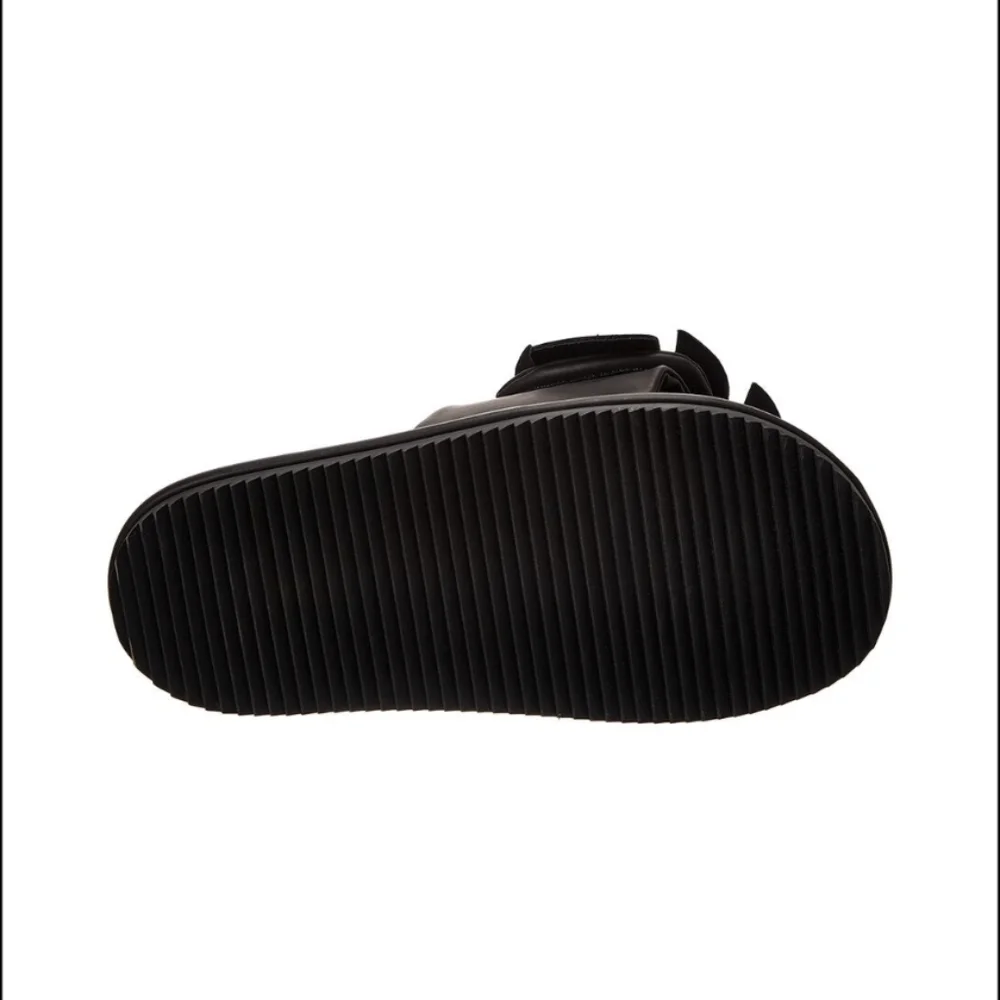 NIB FARM Rio Monstera Anatomic Slide Sandals In Black Women's Size 6